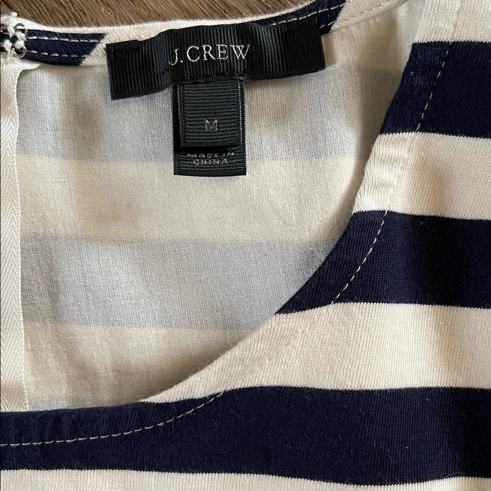 J.Crew Striped Peplum Ruffled Shirt. - Picture 5 of 16